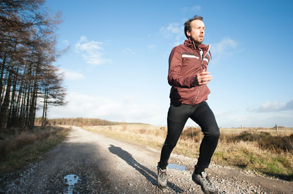 Man running representing Mens Health Incontinence